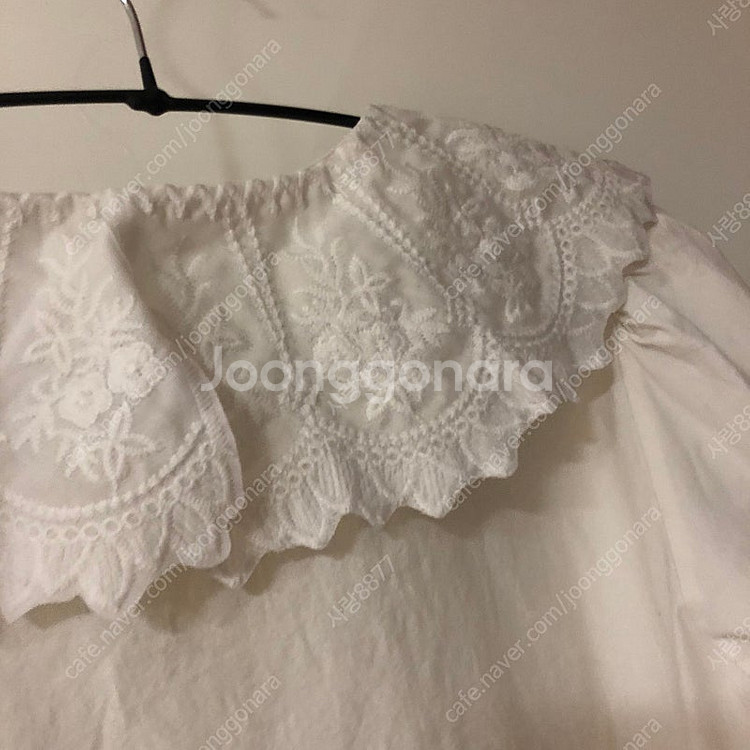 빅카라 코튼100 자수 세라 레이스 카라 아일렛 벌룬 ...--8