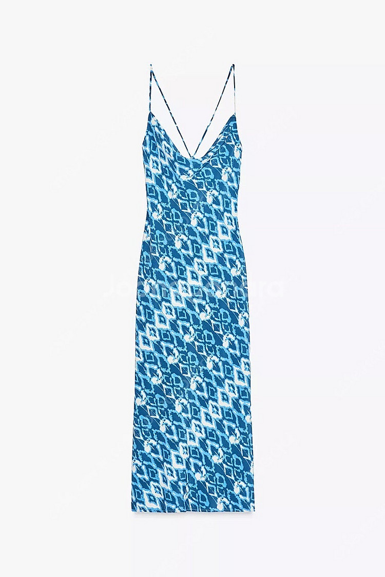 zara 자라 프린트 캐미솔 미디 원피스 59900-2...--4