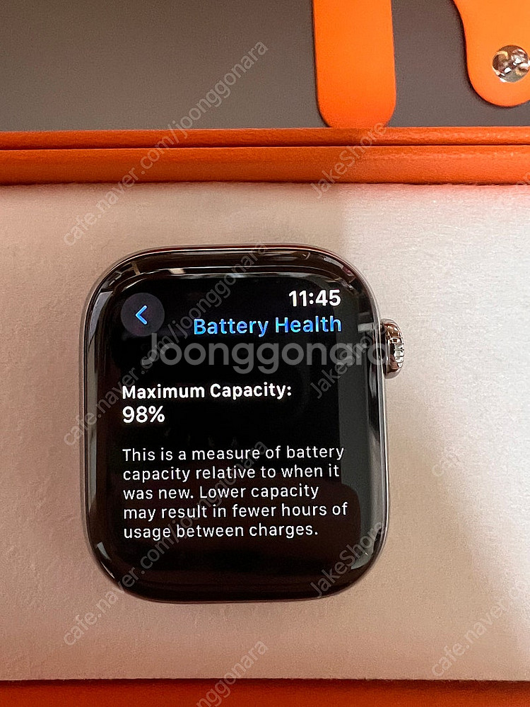 애플워치10 에르메스 42mm 및 정품 밀레니즈루프--4