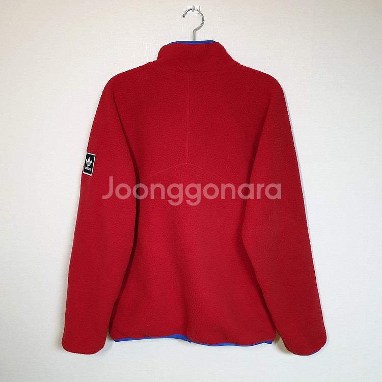 [새제품] 아디다스 후리스 재킷 쉐르파 풀집업 레드--5