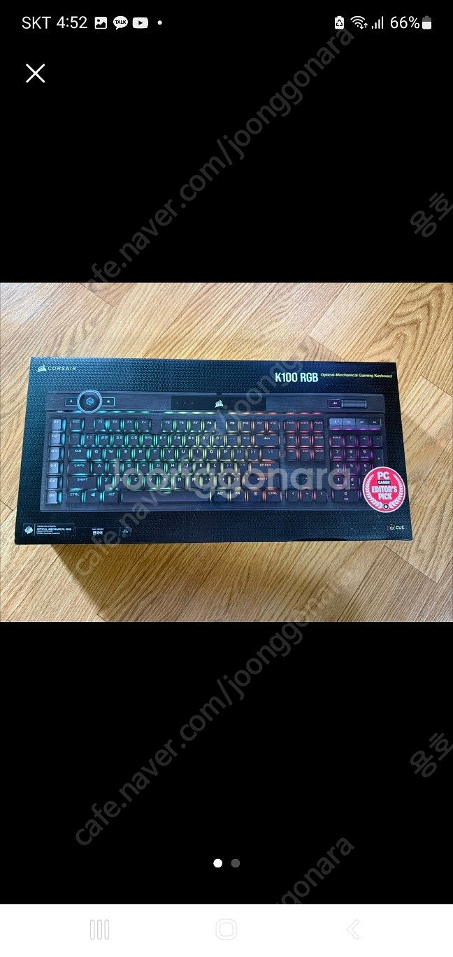 커세어 K100 RGB Optical 게이밍키보드 광적...--0