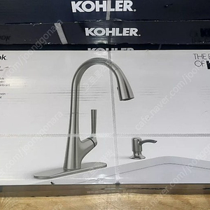새제품 / 콜러 / 무광 / Kohler Elmbrook '릴' 거위목 풀다운 주방 수전 / 70% 할인 / 말레코랑 같은 디자인