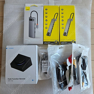 베이스어스 Baseus 메탈 8in1 멀티허브 8포트 Type C, 8in1 허브,하기비스 조그셔틀 컨트롤러 10in1 허브,4in1,3in1케이블 새제품 이삿짐 정리중입니다