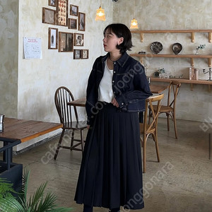 바이정화 제작 프레쉬 플리츠 스커트 네이비 2xl