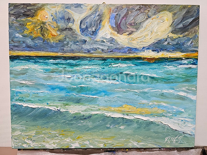원화) 10호 캔버스 유화그림 환타지아 그림 서양화--2