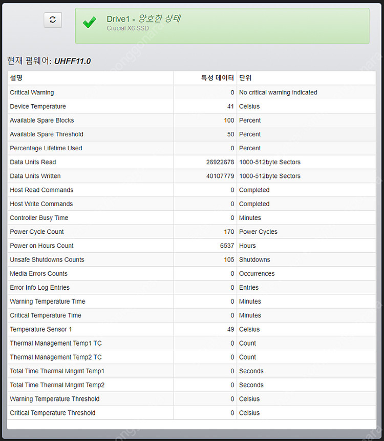 [팝니다] 크루셜 X6 2TB 외장SSD 팝니다.--2