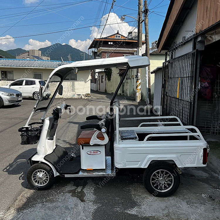 바흐전동차 S픽업 캐노피 1인승 사륜 노인전동차 노인전동카트--3