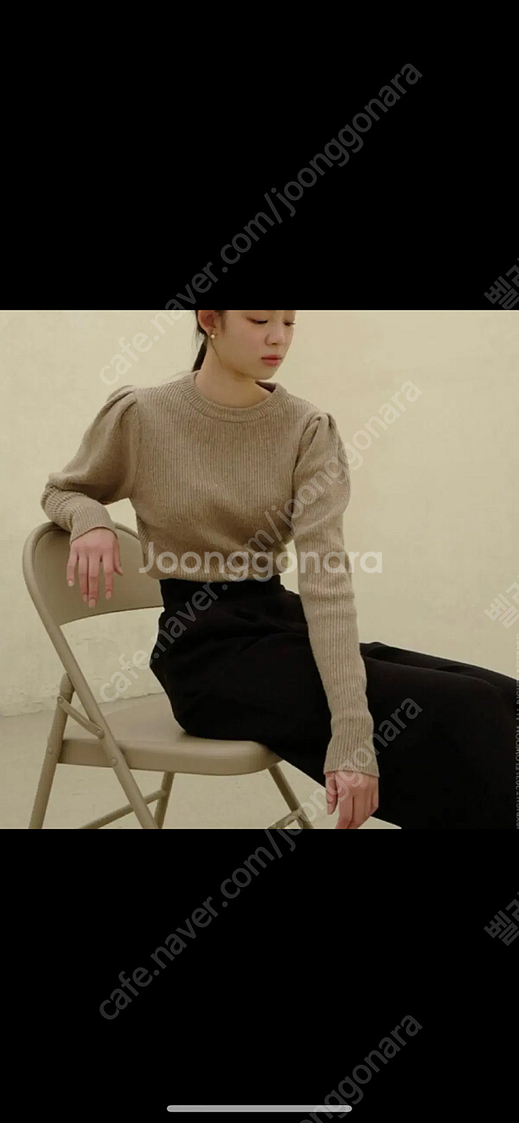 플로움 Puff Sleeve Knit 퍼프소매니트 봄가...--0