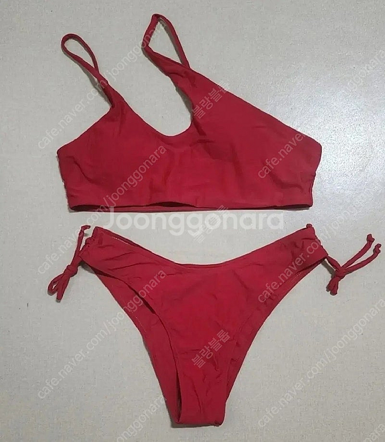 새거 레드 빨강 비키니 수영복 모노키니 래쉬가드 L X...--1