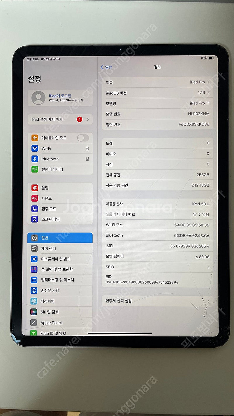 아이패드 프로 11 1세대 셀룰러 256기가--1