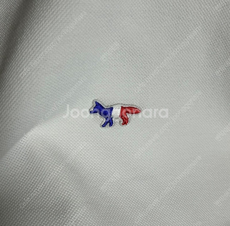 메종키츠네 트리컬러 pk 폴로 반팔 티셔츠 카라티 화이...--5