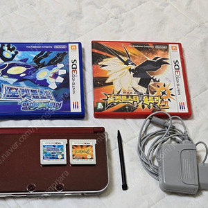 닌텐도 New 3ds xl 레드+포켓몬게임칩2+알4칩
