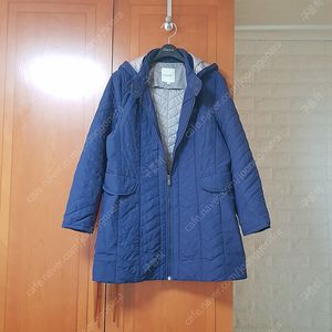 크로커다일 레이디스 미디 퀼팅 자켓 경량 패딩 점퍼 네이비 100 77사이즈