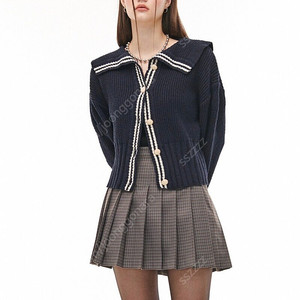 W컨셉 하케쉬 조디 가디건 네이비