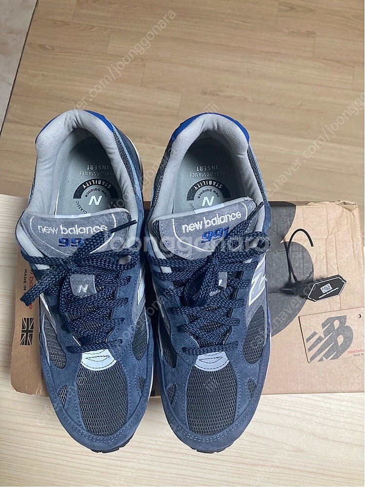 뉴발란스 991 UK 그레이 블루 270 사이즈. M9...--2