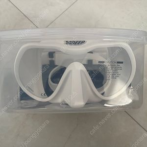 엑스딥 스쿠버다이빙 마스크 화이트 미사용 새제품