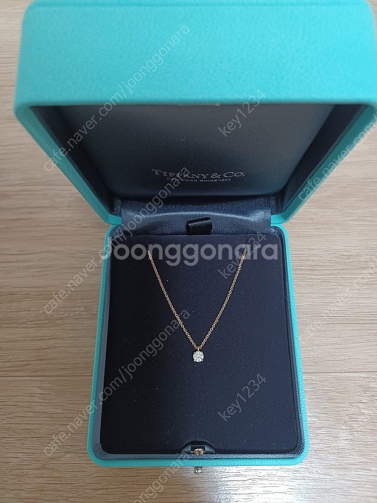 티파니 2.8부 다이아 솔리테어 18k 로즈골드 목걸이...--3