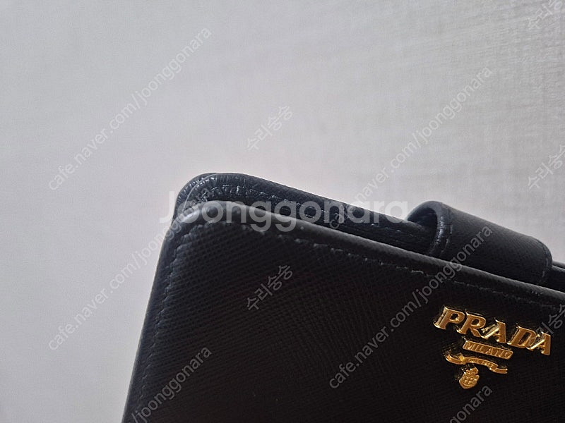 프라다 반지갑 블랙--4