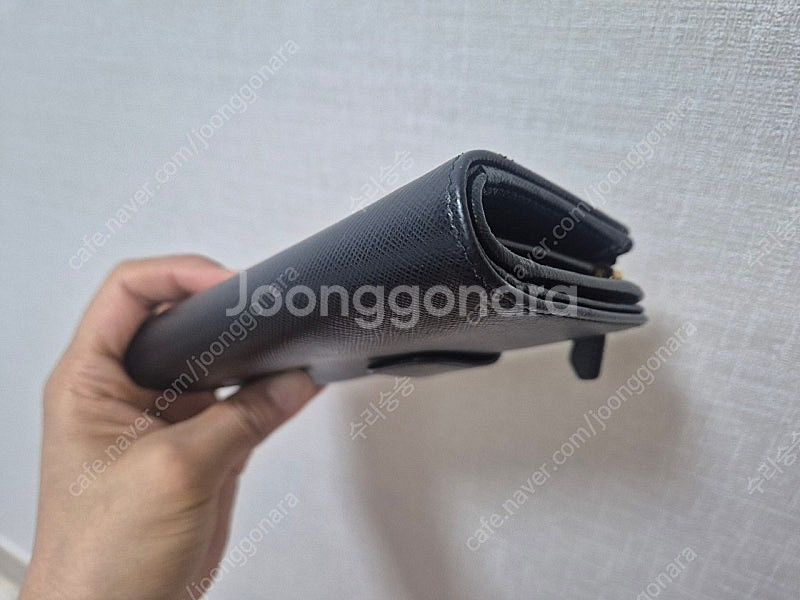 프라다 반지갑 블랙--7