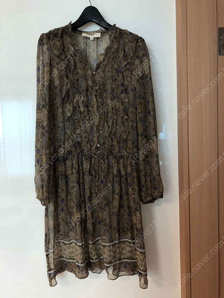 바네사브루노 아떼 실크100% 플로럴 시스루 원피스 휴가룩 하객룩 결혼식 보헤미안 보호시크 이미지