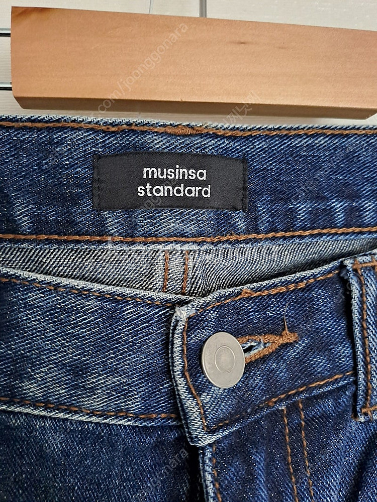 무신사 스탠다드 남성 진청 데님 허리36--4