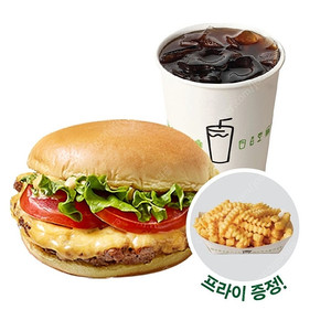 쉐이크쉑 쉑버거+ 소다 +프라이(증정) 쉑쉑버거