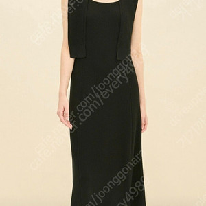 한섬 타임 머플러 & 스트랩 니트 드레스