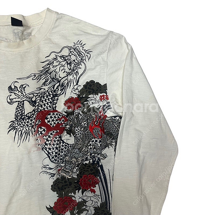 JPN Vintage 드래곤빅로고 화이트슬리브리스 XX...--1