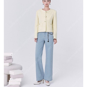 더엣지 와이드 데님 팬츠