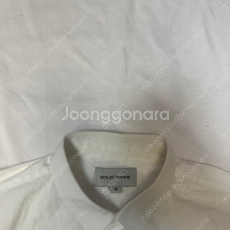 솔리드옴므 화이트패턴셔츠 100--1