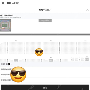 아이콘매치 day2 프리미엄A석 w-c 좌석 2연석 팝니다