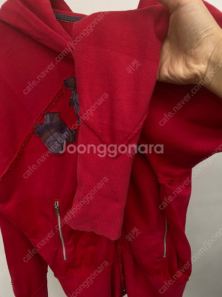 여성용 나이키 00s 빈티지 카모 패치 크롭 집업 후디...--4