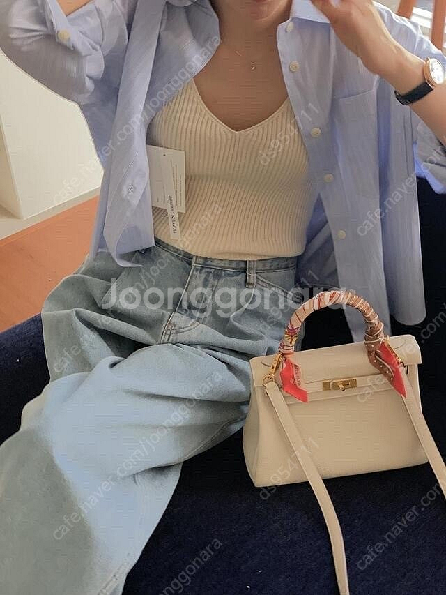 보웬 찰릭리버와이드데님 라이트블루 S--1