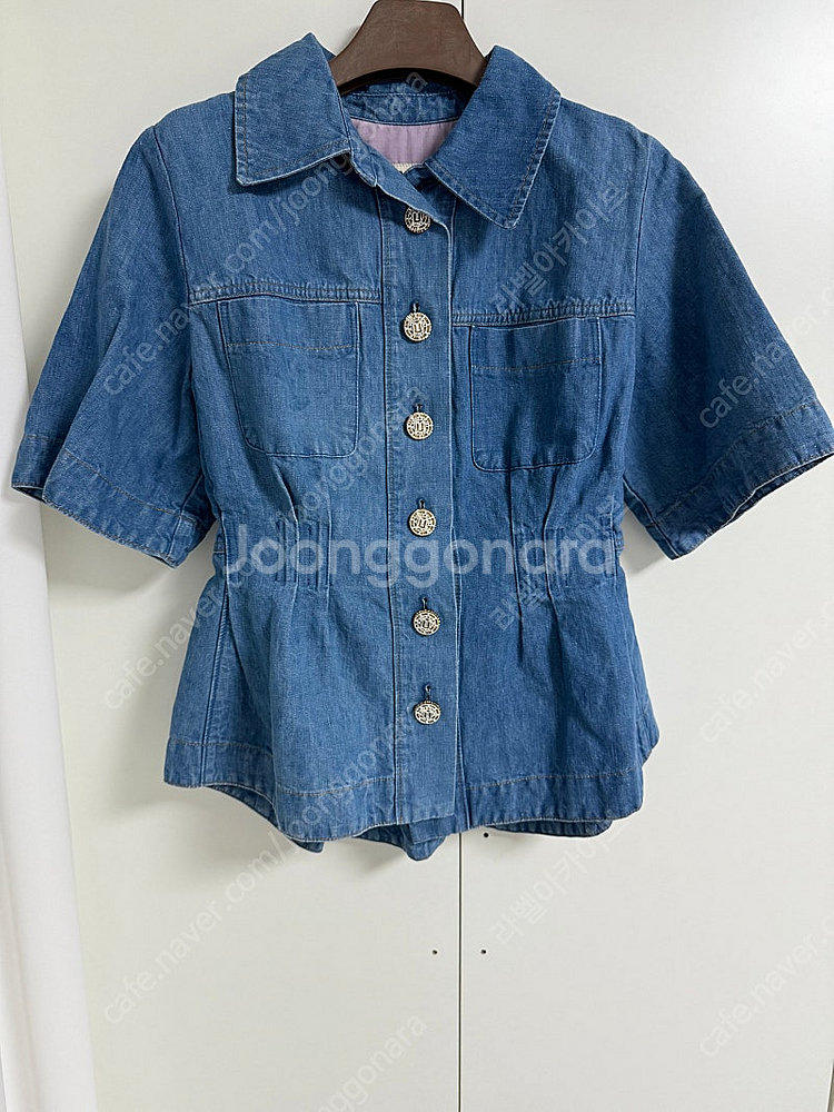 마인 린넨 페블럼 데님 자켓 한섬--7