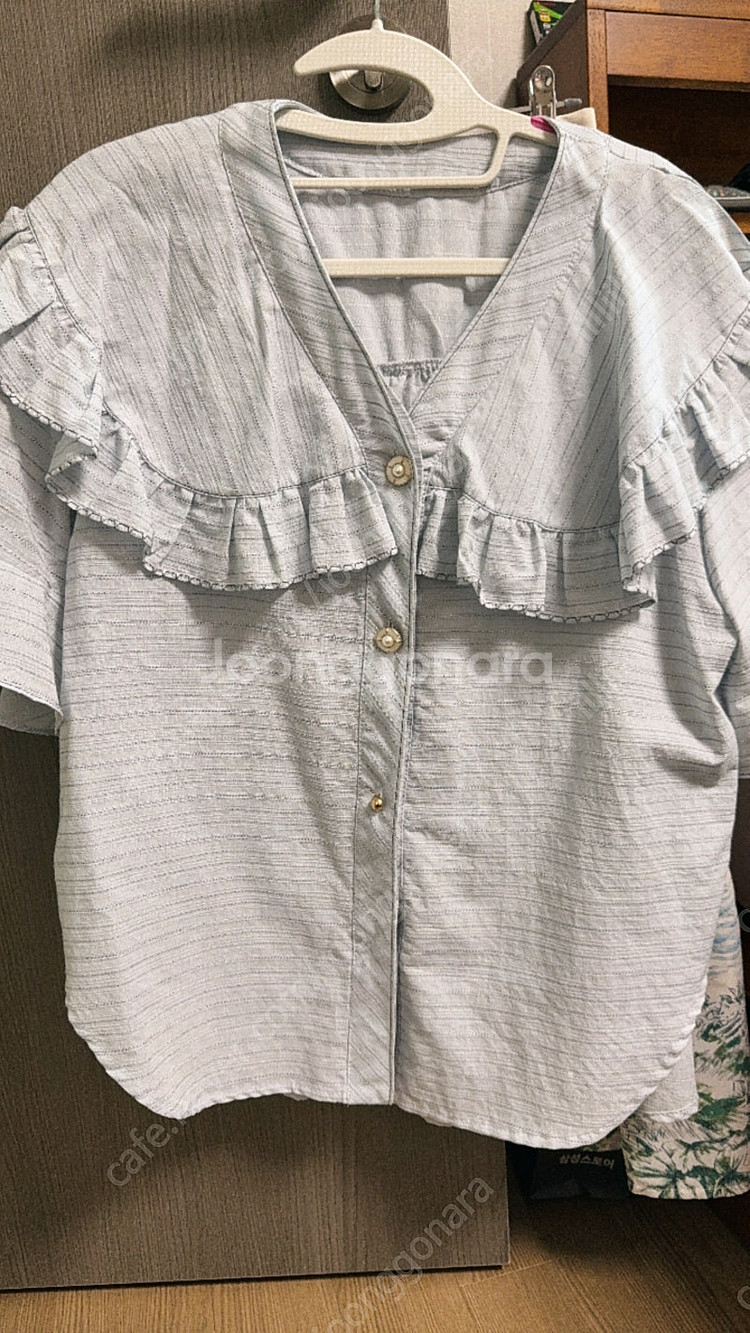 sjsj 반팔 블라우스--4