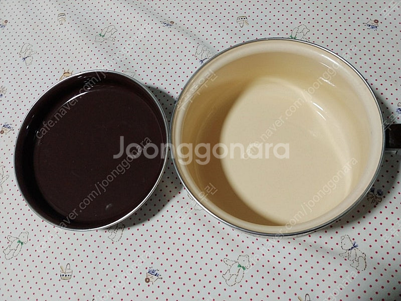 영국 법랑 냄비 편수 20cm--1