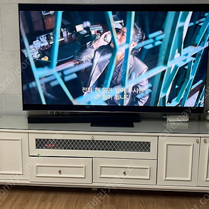 웨인스코팅 티비장 쉐비 시크 앤틱 화이트 TV장