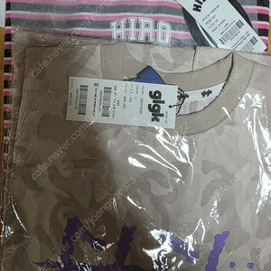 히로 블랭크 스트라이프 티셔츠 핑크 +glgk 샌드카모