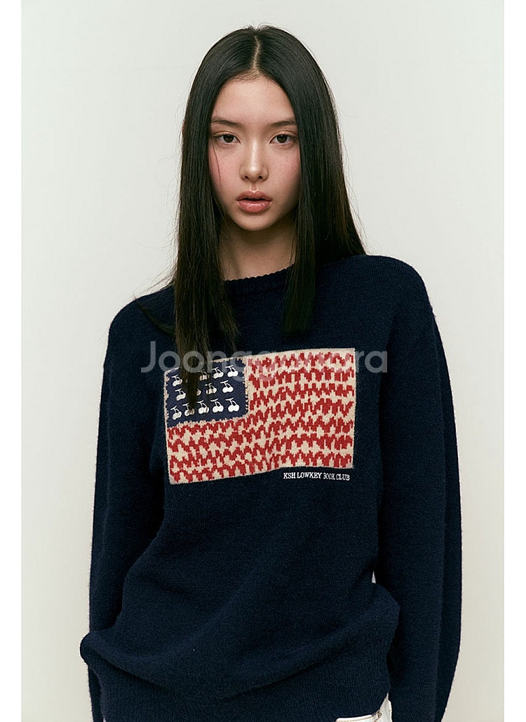 여성)2024 키르시 여성 체리 USA 그래픽 니트 2...--3