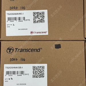 트랜센드 DDR5-4800 SO-DIMM 16G (4개)