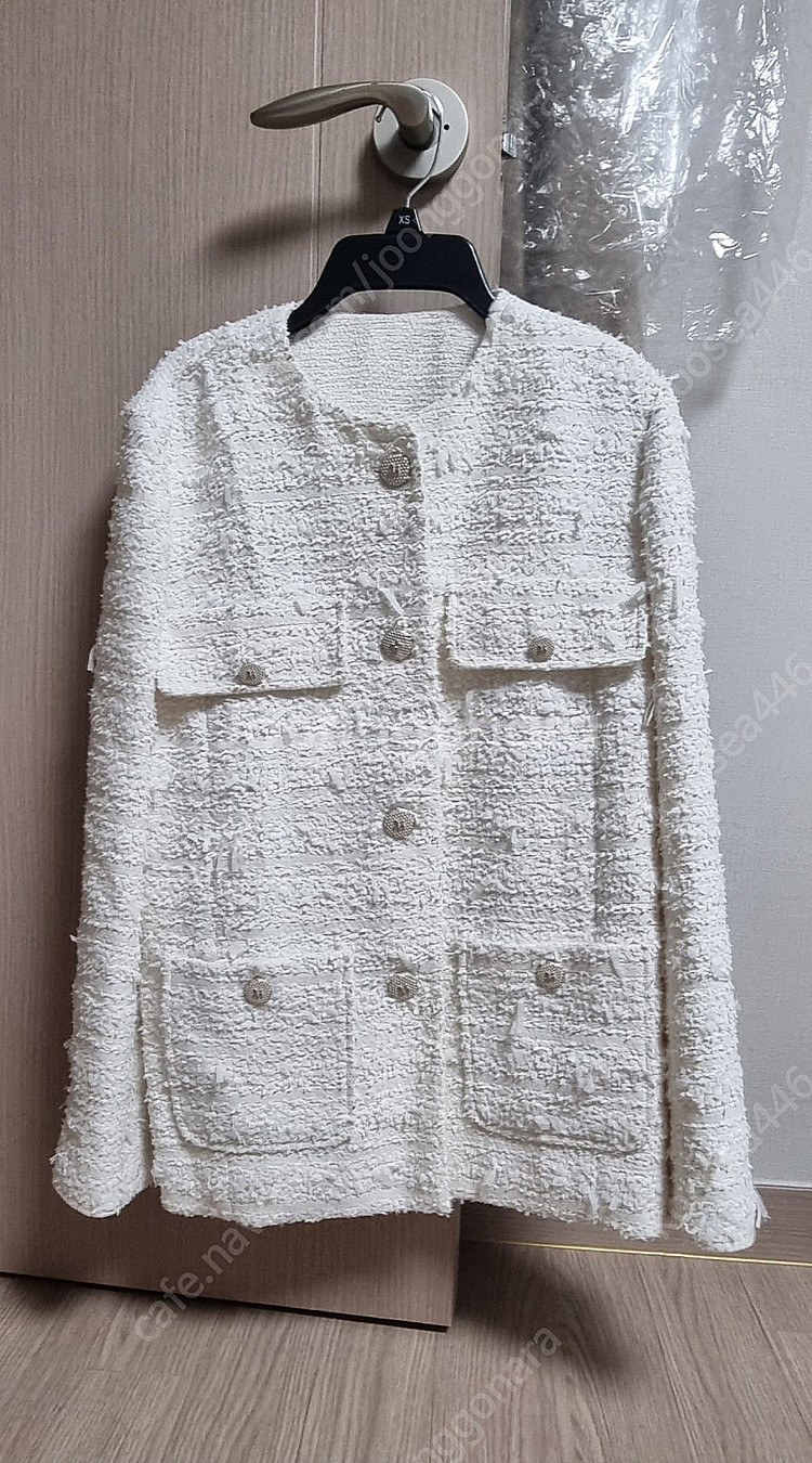 한섬 마인 더캐시미어 트위드 코트 니트--2