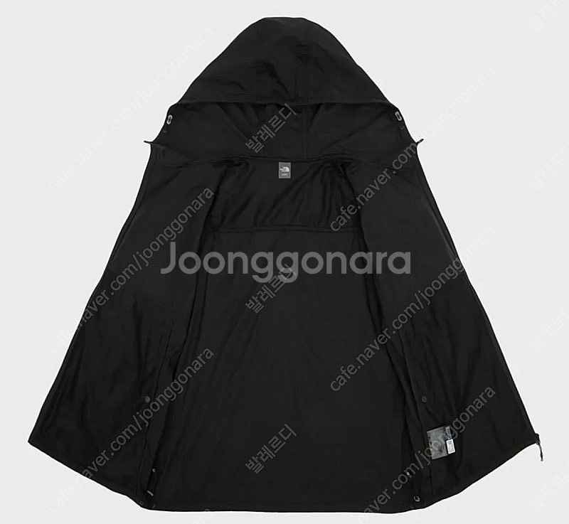 노스페이스 블랙 바람막이 후드 자켓 XL--3