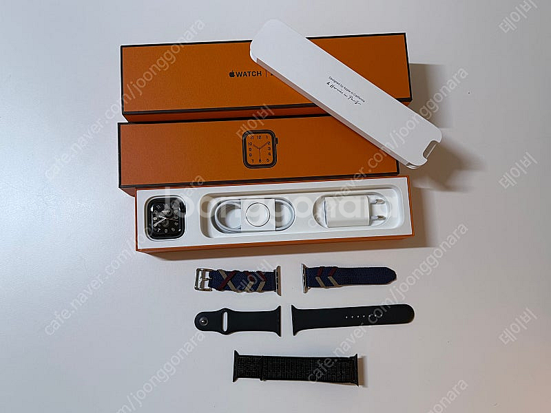 애플워치6 44mm 에르메스 S급 누아르 블랙 색상 풀...--1