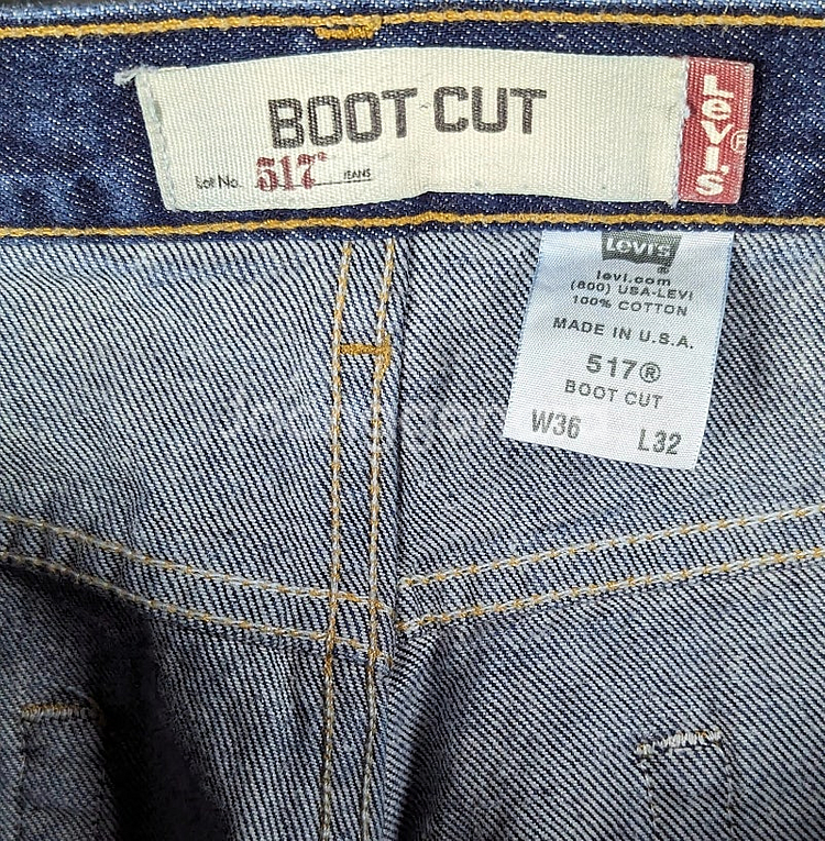 levis 리바이스517 인디고 진청 36x32 사이즈--3