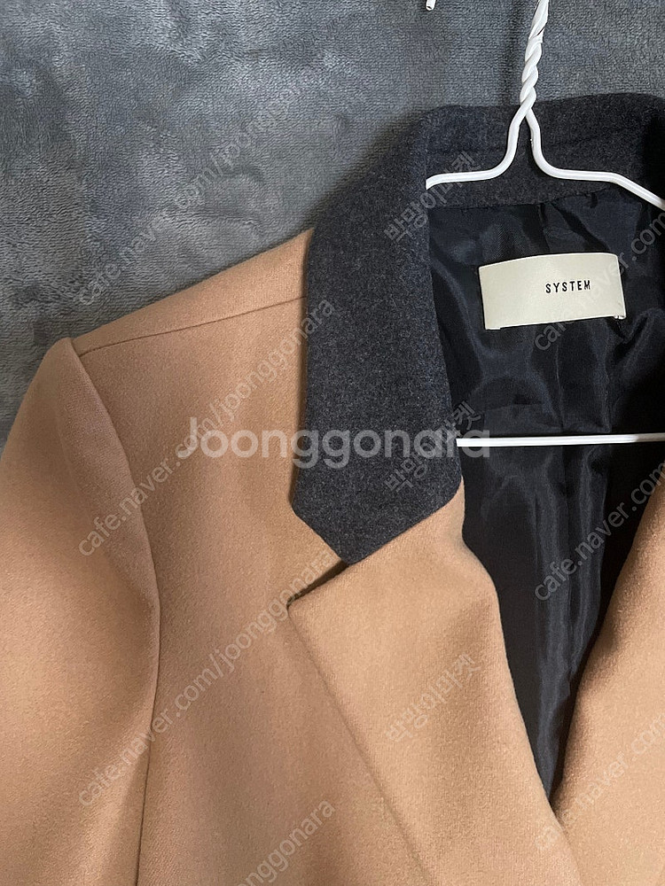 시스템 양모 브라운 코트 정품--1