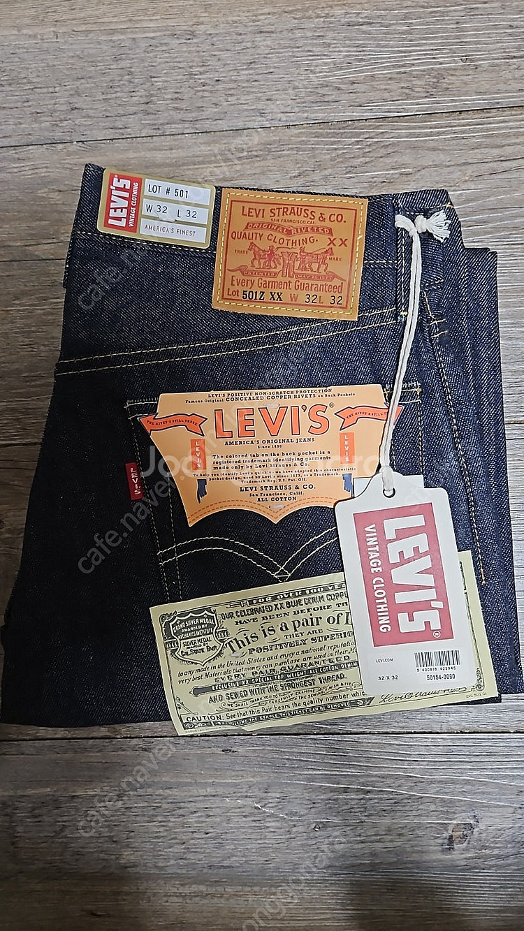 리바이스 LVC 1954 501 리지드 W32L32 사...--0