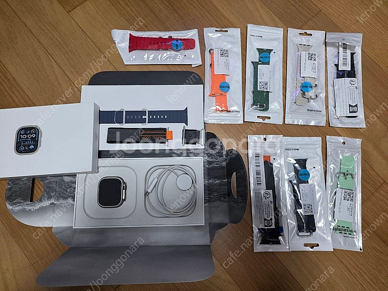 애플워치 울트라2 애케플가입 + 워치밴드 9종 팔아요.--5