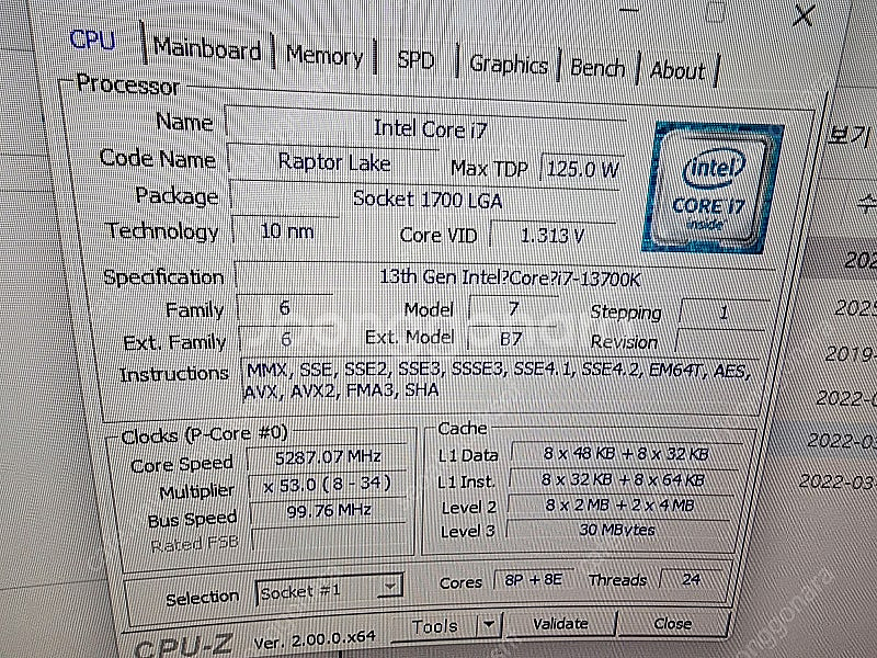 i7 13700k cpu msi mag z790 토마호...--4