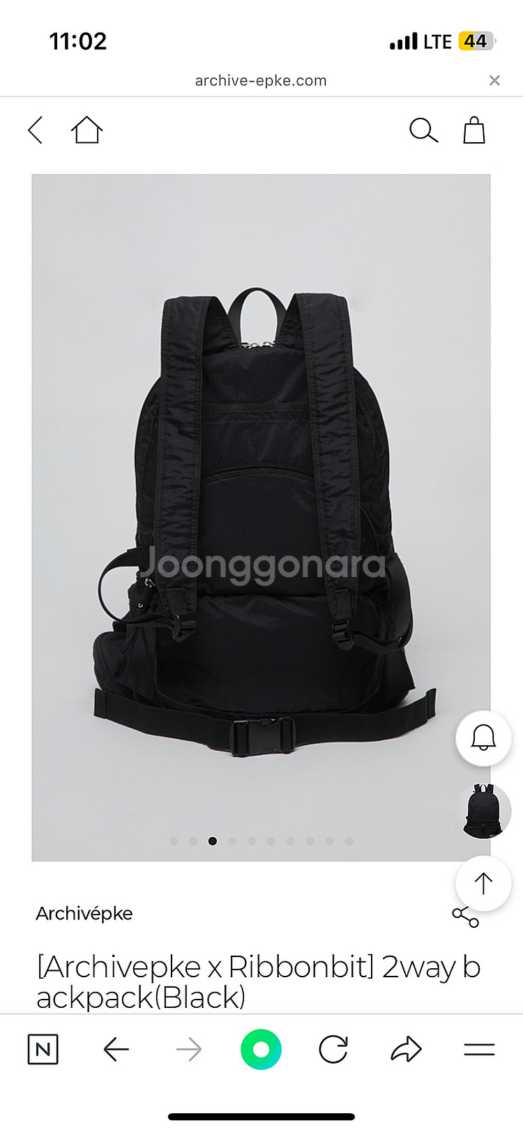 아카이브앱크 리본빛 백팩 판매--1