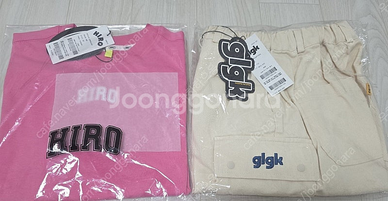 히로 체커레이어드 핑크120+glgk 카고하프팬츠120...--1